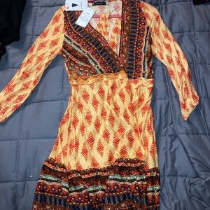 Printed colorful minidress